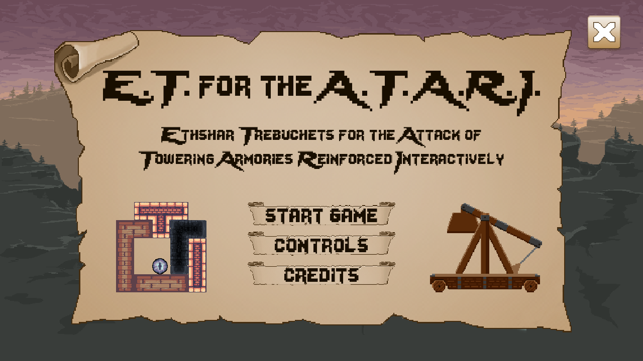 Title Screen of E.T. for the A.T.A.R.I.